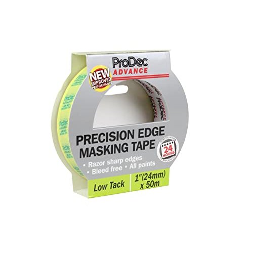 ATMT006 24mm 1 inch x 50m Low Tack Precision Edge Multi Surface Painters Masking Tape for Razor Sharp Lines with No Paint Bleed For Indoor Painting
